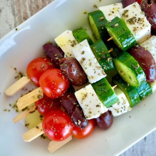 Greek Salad Skewers Olivetomato