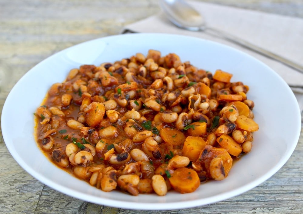 One Pot Greek Black Eyed Peas 