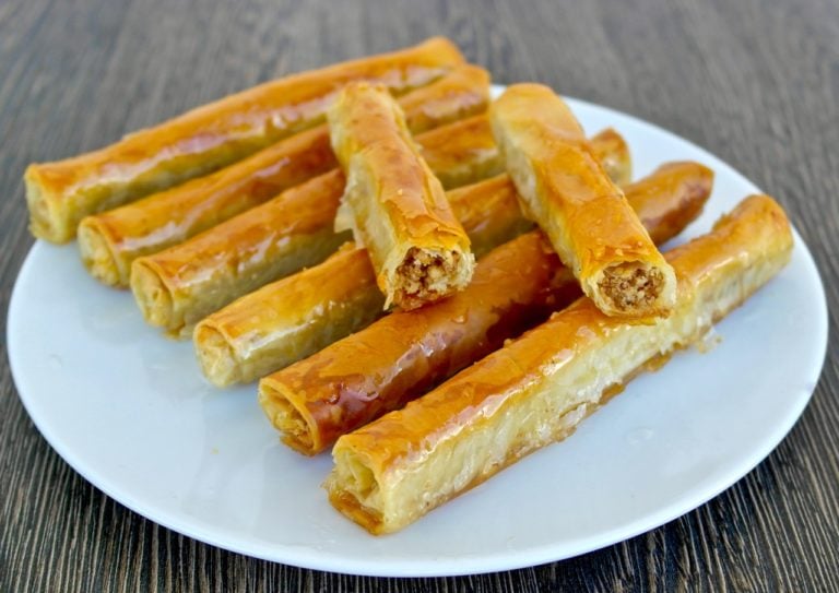 Baklava Rolls Walnut phyllo rolls