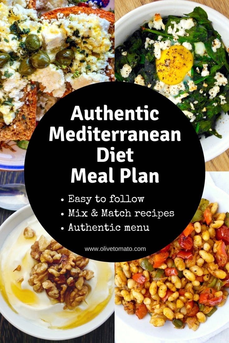 The Authentic Mediterranean Diet Meal Plan and Menu - Olive Tomato