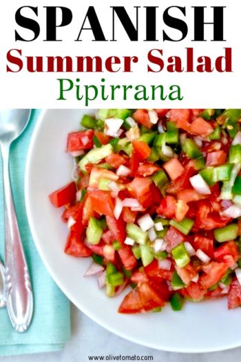 Summer Spanish Salad - Pipirrana - Olive Tomato