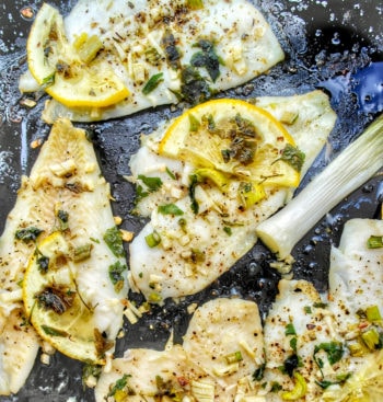 Mediterranean Baked Sole With Greek Ladolemono Dressing - Olivetomato.com