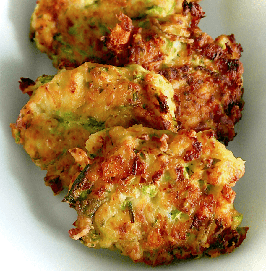 Greek zucchini feta fritters