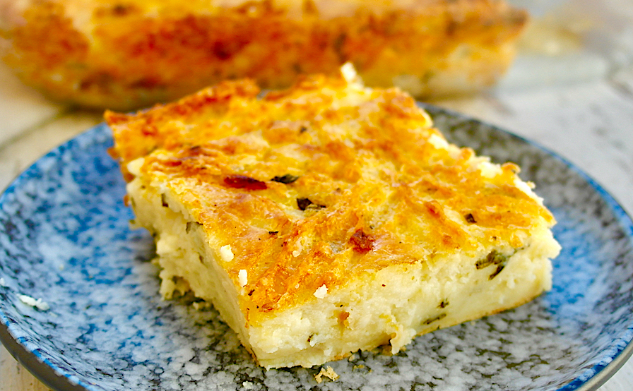 Greek cheesy mashed potato casserole