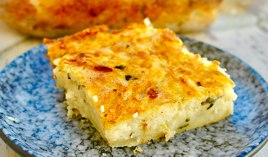 Greek Cheesy Mashed Potato Casserole