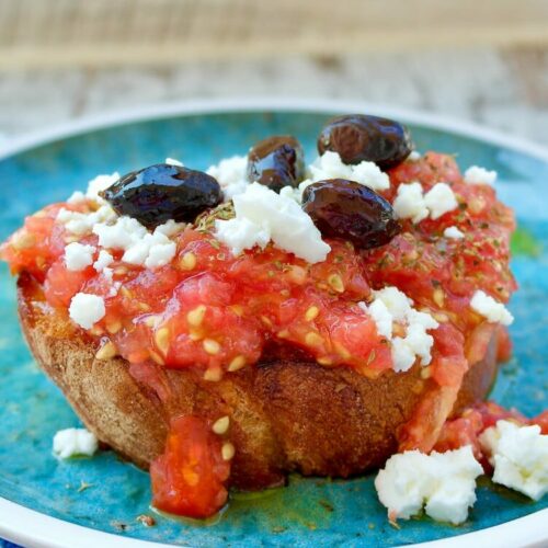 Greek Tomato and Feta Toast 2