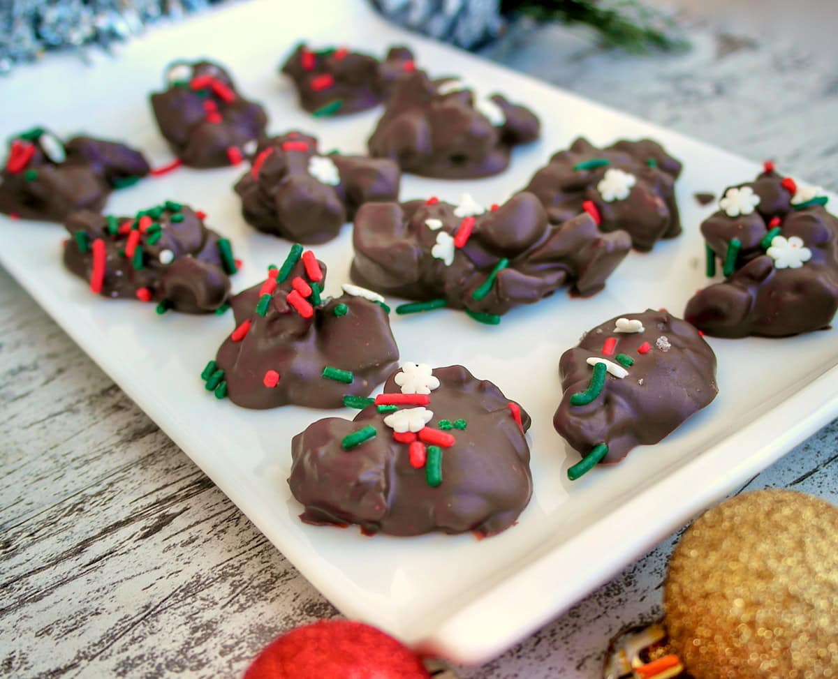 Easy Chocolate Fruit and Nut Clusters