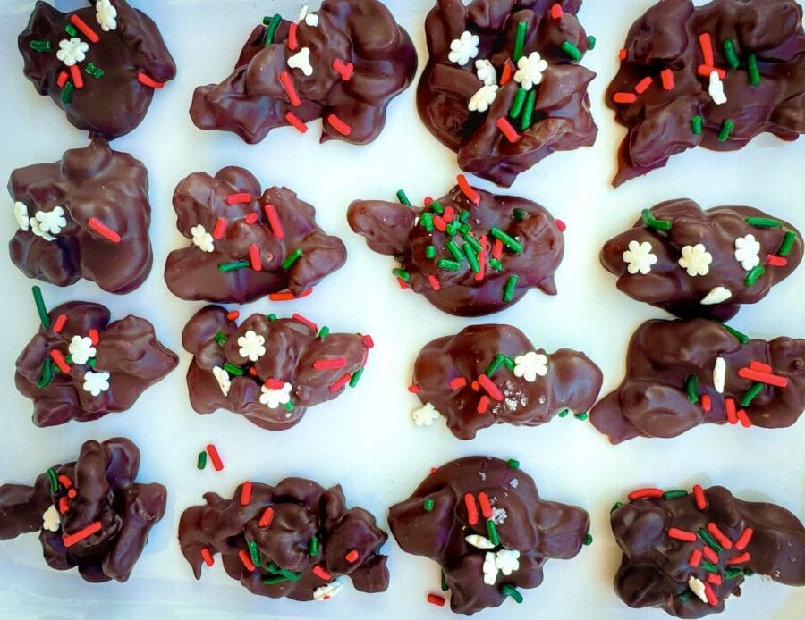 Easy Chocolate Fruit and Nut Clusters