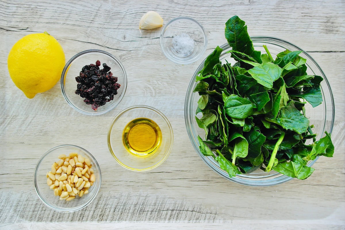 Authentic Italian Sautéed Spinach with Garlic and Pine Nuts 6